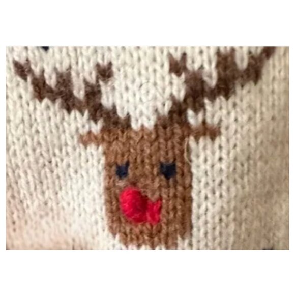 Boden Christmas Holiday Fair Isle Reindeer Sweater Size L - Picture 3 of 7